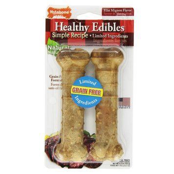 Nylabone Healthy Edibles Wolf НІЛАБОН ХЕЛЗІ ЕДІБЛЗ беззернові ласощі для собак до 16 кг з чутливим травленням, смак філе міньйон spc18214830740 фото