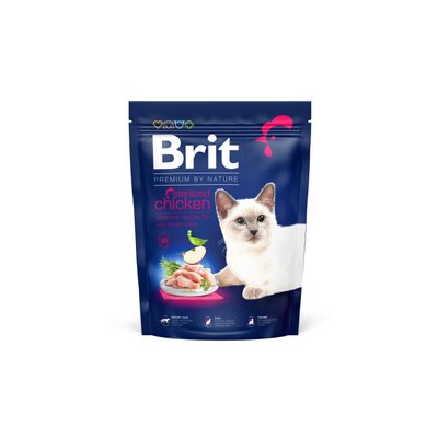 Brit Premium by Nature Cat Sterilised 300 g (д/стерелізованих котів, з куркою) 1111167475 фото