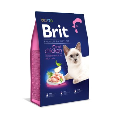 Brit Premium by Nature Cat Adult Chicken 8 kg (д/дорослих котів з куркою) 1111167459 фото
