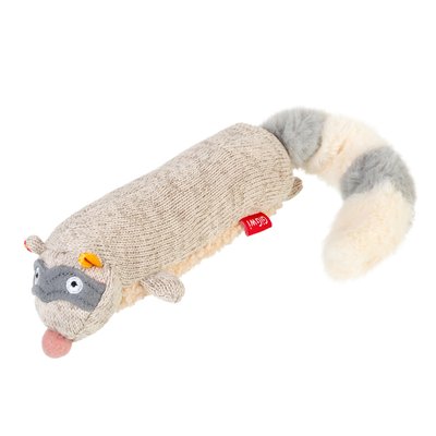 Іграшка для собак Єнот з пищалкою GiGwi Plush, текстиль, 17 см 75310 фото
